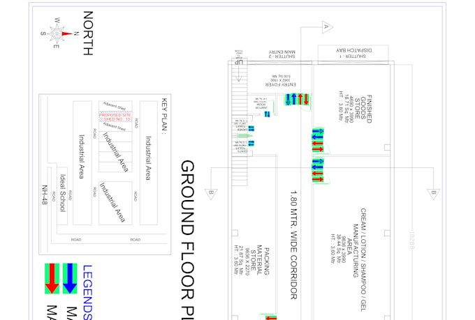 do planning and layout design for manufacturing facility in autocad